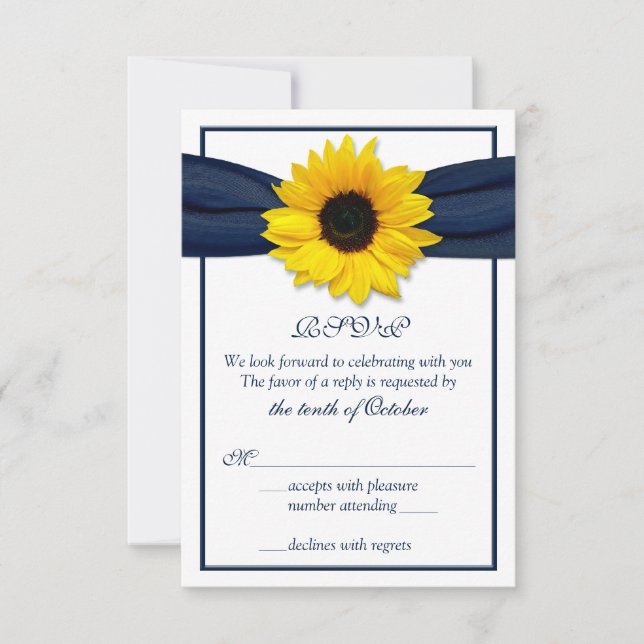 RSVP-Karte für Hochzeitsslittchenblumen RSVP Karte (Vorderseite)