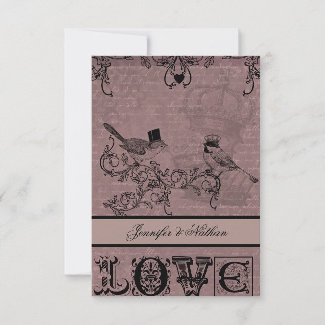 RSVP-Karte für Hochzeitssorgen RSVP Karte (Vorderseite)
