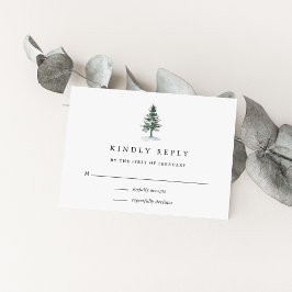 RSVP-Karte für Holzhütten RSVP Karte