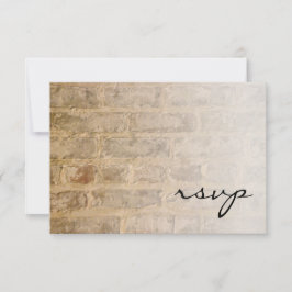 RSVP-Karte für industrielle Ziegelsteine RSVP Karte