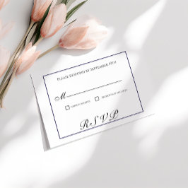 RSVP-Karte für klassische Schwarz-Weiß-Hochzeit RSVP Karte