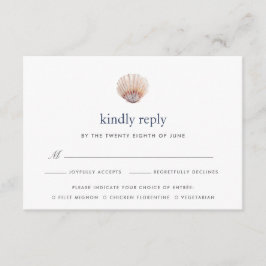 RSVP-Karte für Korallenriffe mit Wahlmöglichkeit RSVP Karte