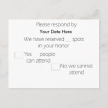 RSVP-Karte für lange Post