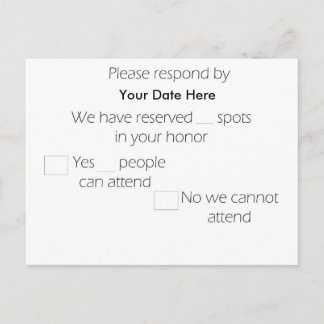 RSVP-Karte für lange Post Einladungspostkarte