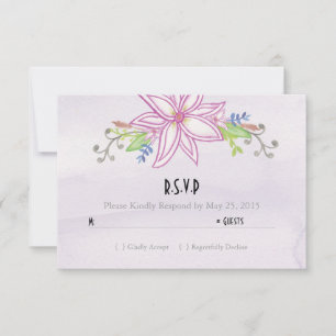 RSVP-Karte für lila Blumenzwiebeln RSVP Karte