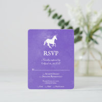 RSVP-Karte für lila Einhorn-Hochzeit