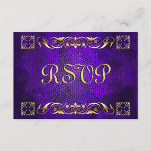 RSVP-Karte für Lila festgehaltenes Glas des Kaiser RSVP Karte