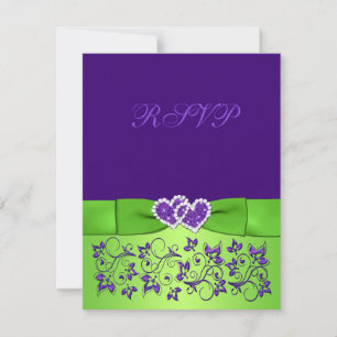 RSVP-Karte für Lila grüne Blumenzwiebeln RSVP Karte