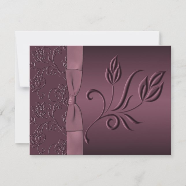 RSVP-Karte für lila Passion RSVP Karte (Vorderseite)
