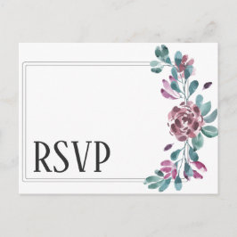 RSVP-Karte für lila Trauben Einladungspostkarte