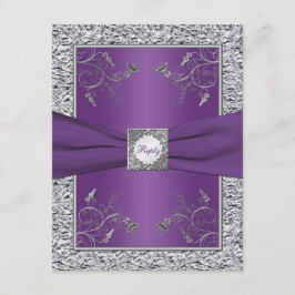 RSVP-Karte für lila und IMITATE RSVP Karte