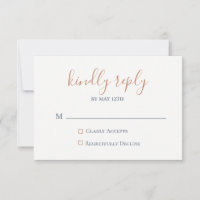 RSVP-Karte für marmorierte Kupfernavy