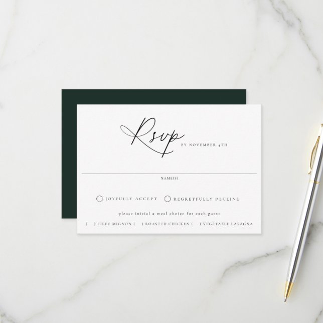 RSVP-Karte für Meetings RSVP Karte (Vorderseite/Rückseite Beispiel)