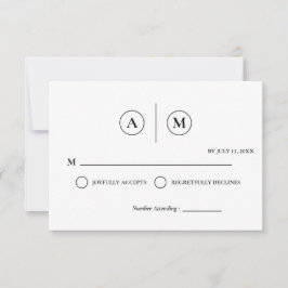 RSVP-Karte für Minimalistische Hochzeiten | Einfac Einladung