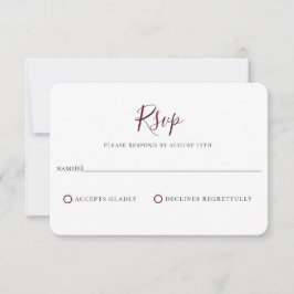 RSVP-Karte für Minimalistische Lila Hochzeit RSVP Karte