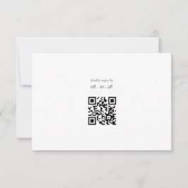 RSVP-Karte für Minimalistische Schwarz/Weiß-Hochze