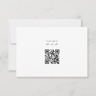 RSVP-Karte für Minimalistische Schwarz/Weiß-Hochze