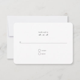 RSVP-Karte für Minimalistische Schwarz-Weiß-Hochze