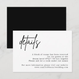 RSVP-Karte für Minimalistische Schwarz-Weiß-Hochze RSVP Karte