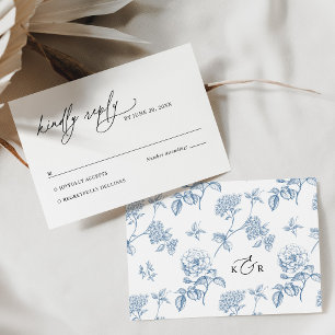 RSVP-Karte für Minimalistische Schwarz-Weiß-Hochze RSVP Karte