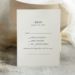 RSVP-Karte für Minimalistische Songanfragen RSVP Karte