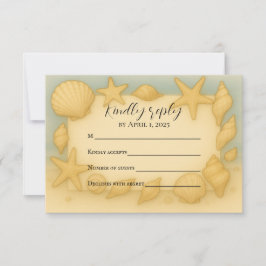 RSVP-Karte für Muscheln am Meer RSVP Karte