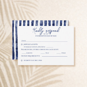 RSVP-Karte für Nautische Hochzeiten an der Küste Dankeskarte