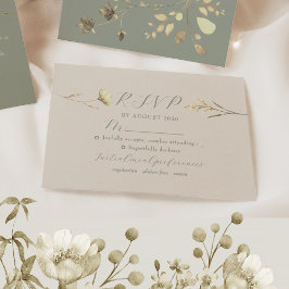 RSVP-Karte für neutrale Wildblume RSVP Karte