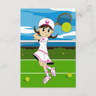 RSVP-Karte für niedliche Tennismädchen RSVP Karte