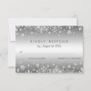 RSVP-Karte für niedliche Winterhochzeit RSVP Karte