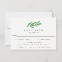 RSVP-Karte für Olive Branch Wedding RSVP Karte