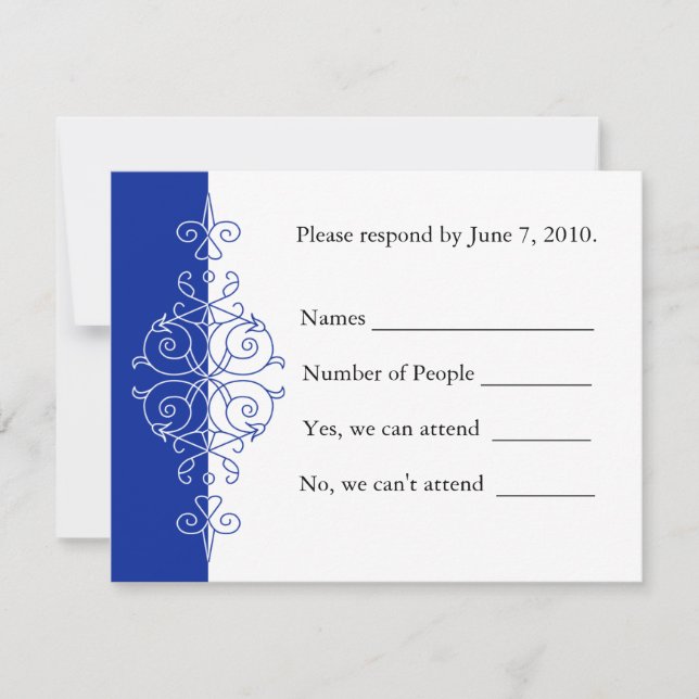 RSVP-Karte für Persische Rollen RSVP Karte (Vorderseite)