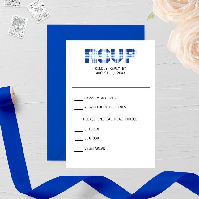 RSVP-Karte für Pixel UAWG Wedding RSVP Karte (Von Creator hochgeladen)