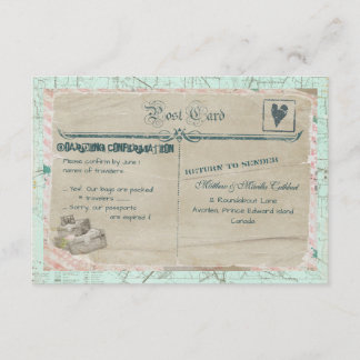 RSVP-Karte für Reisefälle Party RSVP Karte