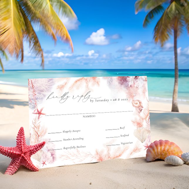 RSVP-Karte für romantische Hochzeitsmahlzeiten RSVP Karte (Von Creator hochgeladen)