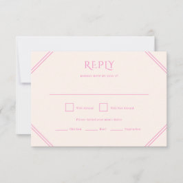 RSVP-Karte für rosa Diamant RSVP Karte