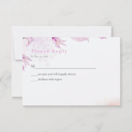 RSVP-Karte für Rosa Moderne Boho-Blumenzwiebeln RSVP Karte