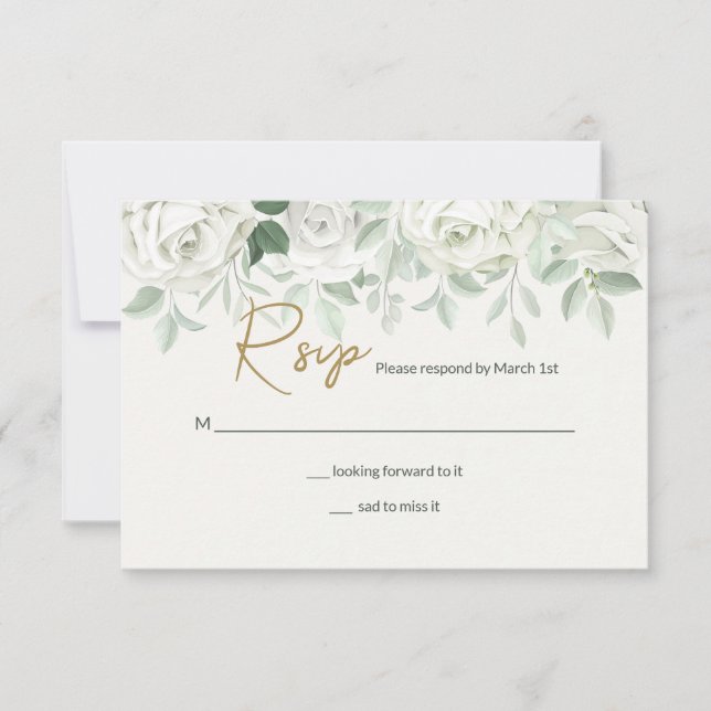 RSVP-Karte für Rosen RSVP Karte (Vorderseite)