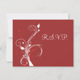 RSVP-Karte für Rot und Weiß RSVP Karte