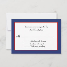 RSVP-Karte für Rot, Weiß und Blau RSVP Karte