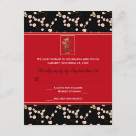 RSVP-Karte für rote und schwarze Kirschen RSVP Karte