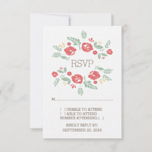 RSVP-Karte für Rotes Land RSVP Karte