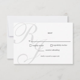 RSVP-Karte für Schwarz-Weiß-Hochzeit RSVP Karte