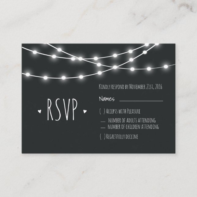 RSVP-Karte für Shabby Chicen Begleitkarte (Vorderseite)