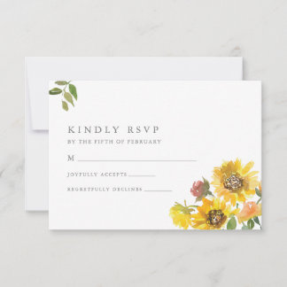 RSVP-Karte für Sonnenblumen RSVP Karte