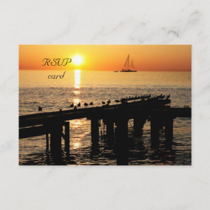 RSVP-Karte für Sonnenuntergänge im Meer RSVP Karte