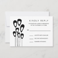 RSVP-Karte für stilisierte Pfauenhochzeiten