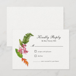 RSVP-Karte für tropische Blumenhochzeiten RSVP Karte