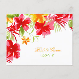 RSVP-Karte für tropische Hibiskus RSVP Karte