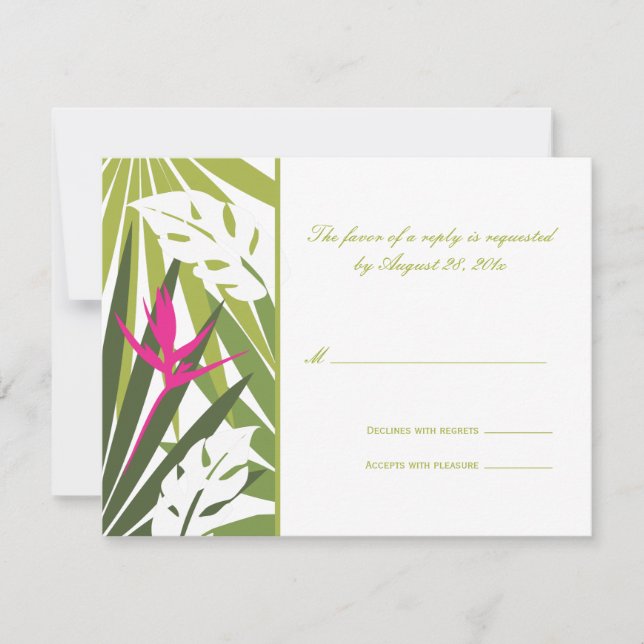 RSVP-Karte für tropische Hochzeiten RSVP Karte (Vorderseite)